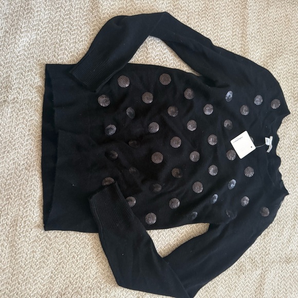 Halogen Sweaters - Halogen Black Knit with Silver Accents